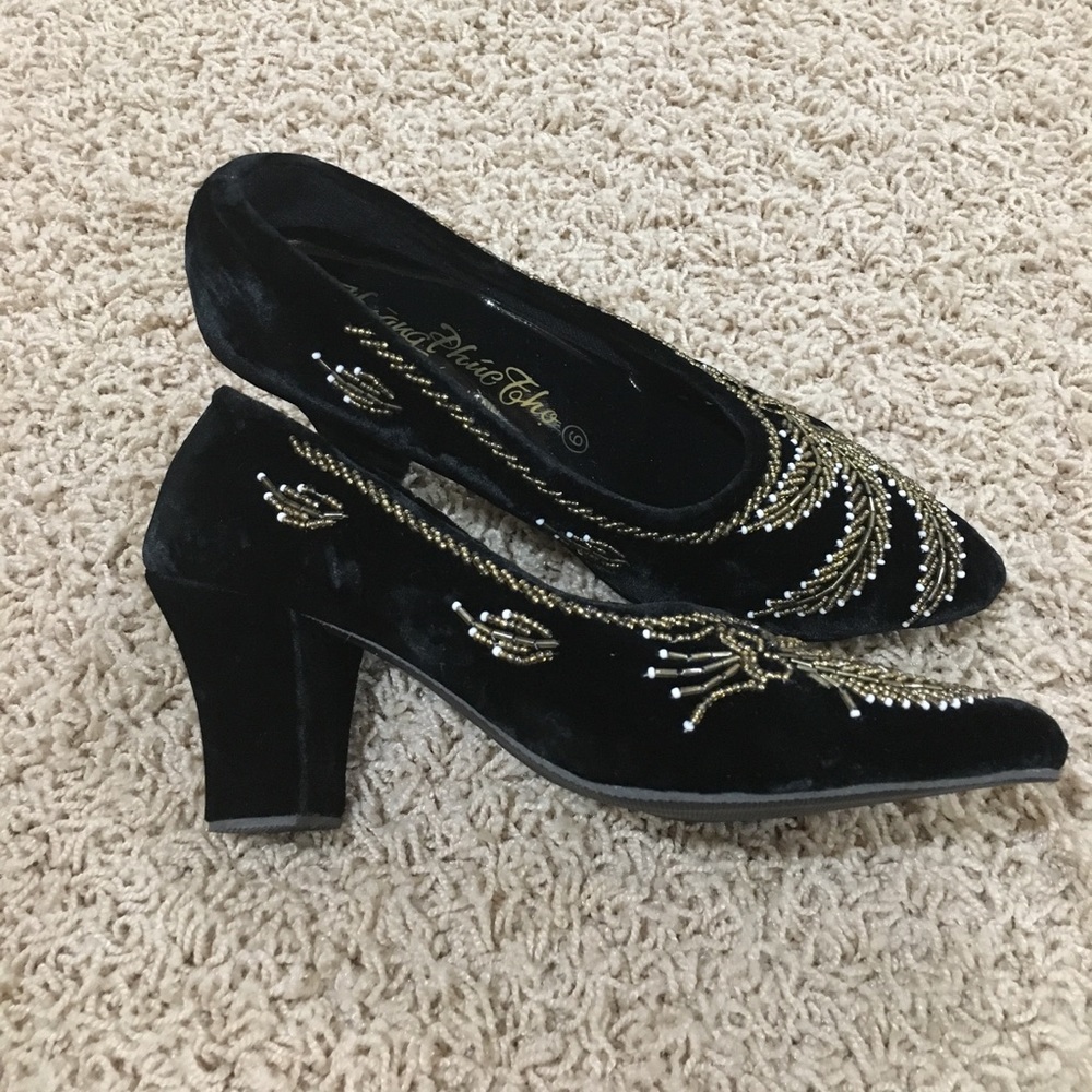 Velvet custom made shoes